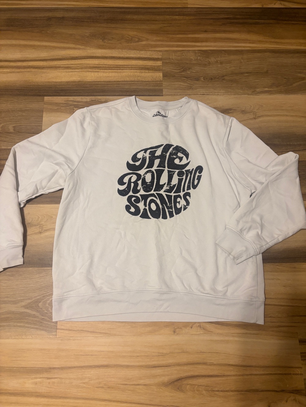 The Rolling Stones White Crewneck Sweatshirt with Black Graphic